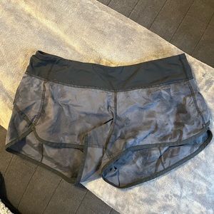 Lululemon Grey Tye dye Speed Up 2.5 Shorts